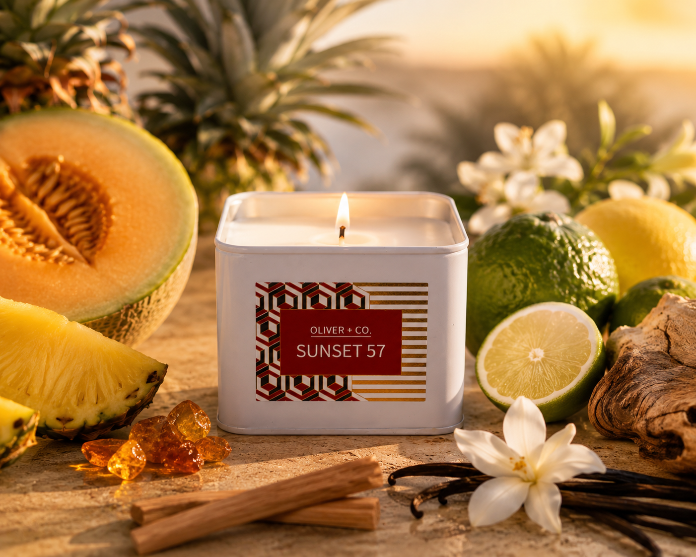Oliver Fragrance Co. Sunset 57 Travel Companion Candle