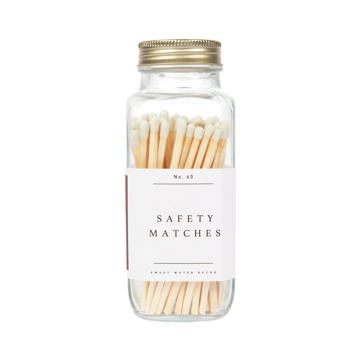 Luxury Safety Matches – White Tip (Glass Apothecary Jar)