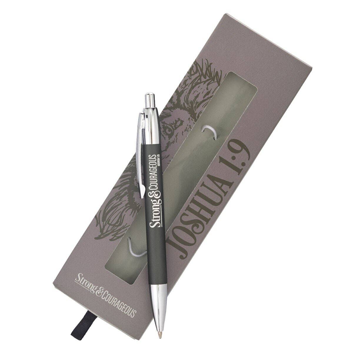 Strong & Courageous Gift Pen – Joshua 1:9