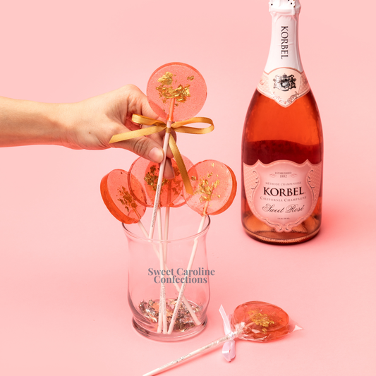 Rosé Wine Sparkle Lollipop - Rosé Wine Flavor,