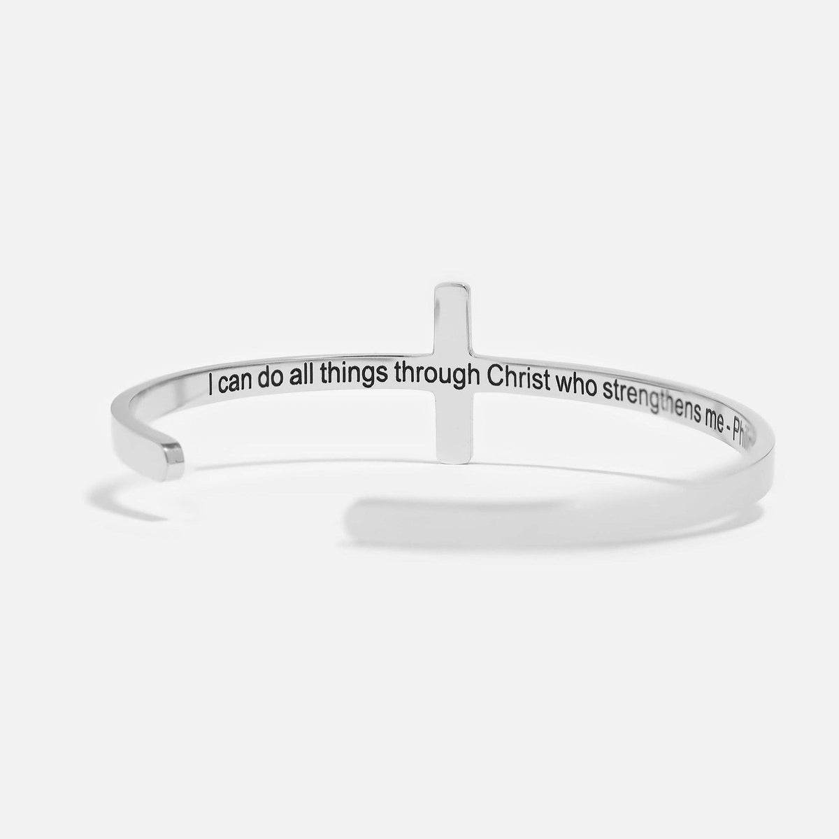 Philippians 4:13 Cross Cuff Bracelet