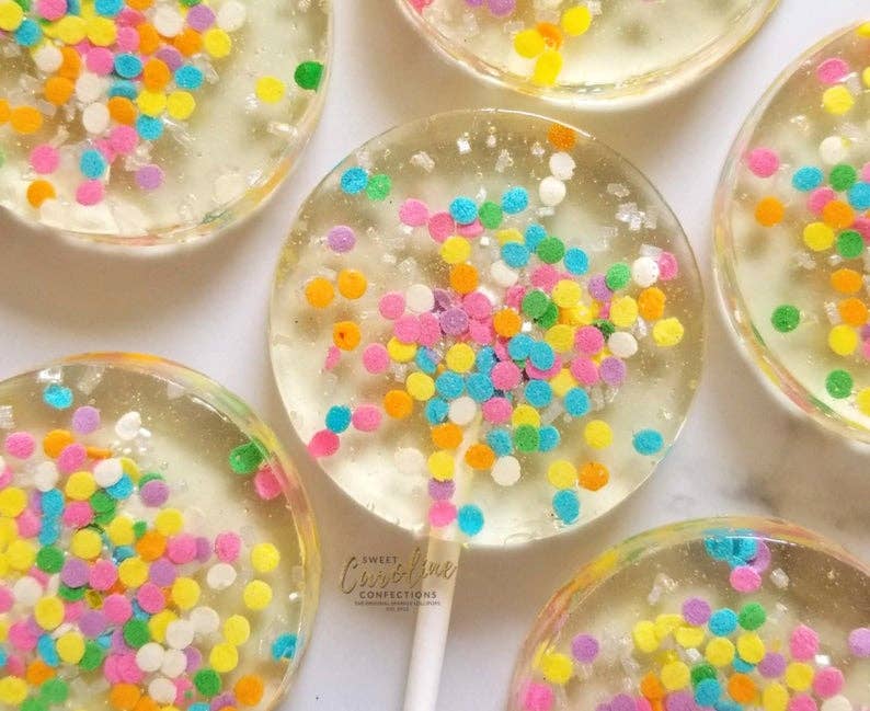 Celebration Sparkle Lollipop – Birthday Cake Flavor