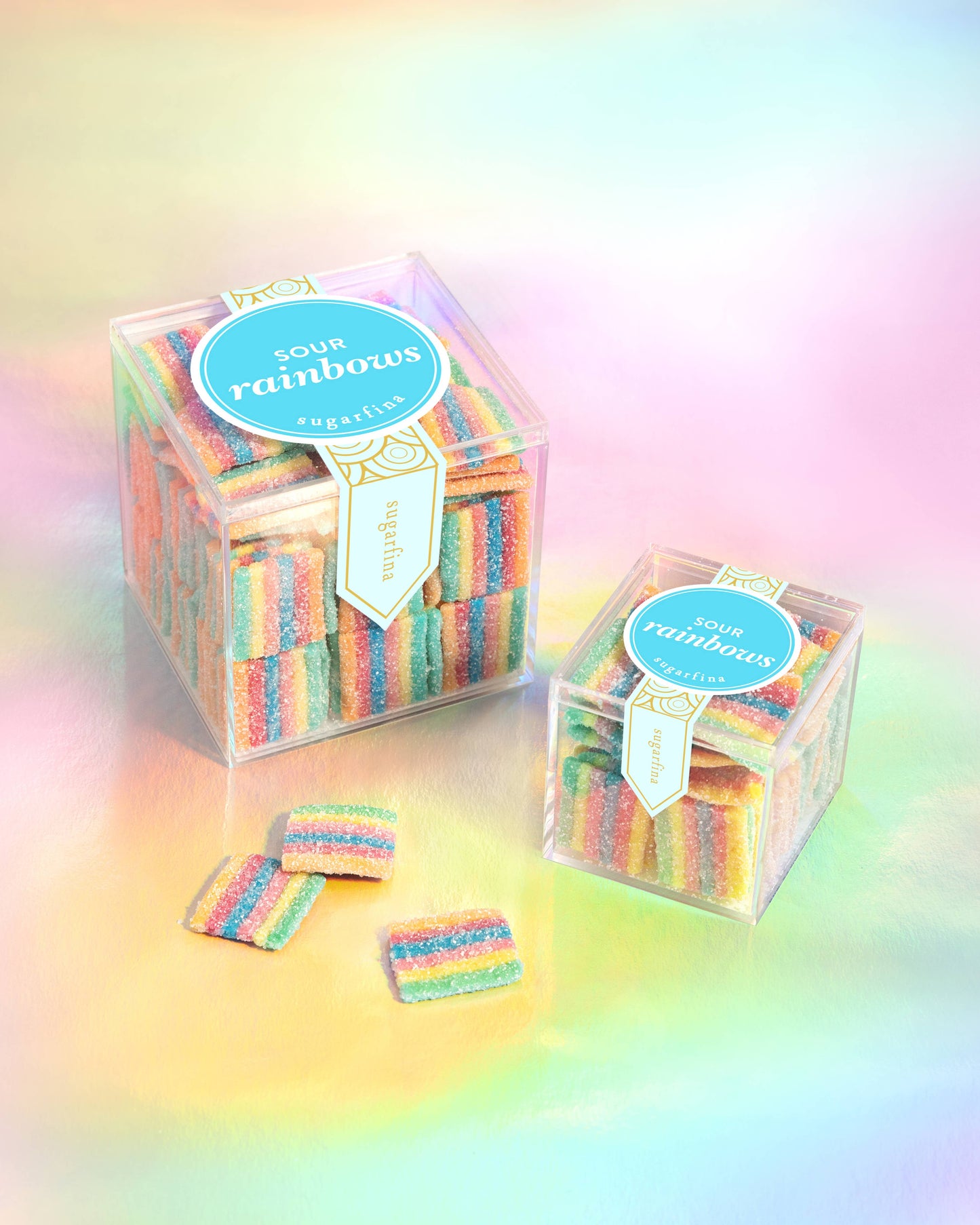 Sour Rainbow Belts - Small Candy Cube