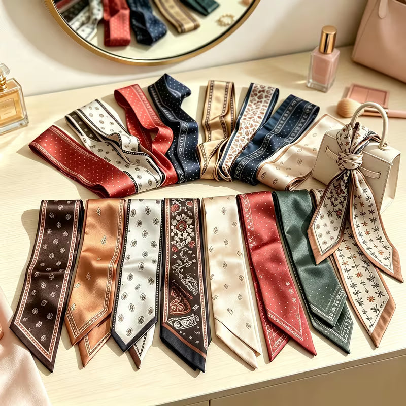 Printed Satin Purse & Tote Scarf