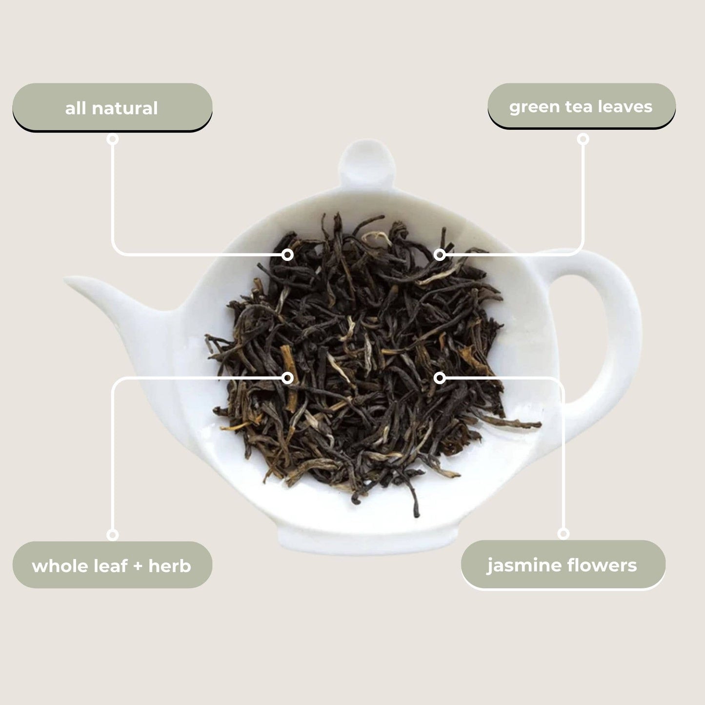 Herbal Mini Tea Tube - Jasmine Green Tea