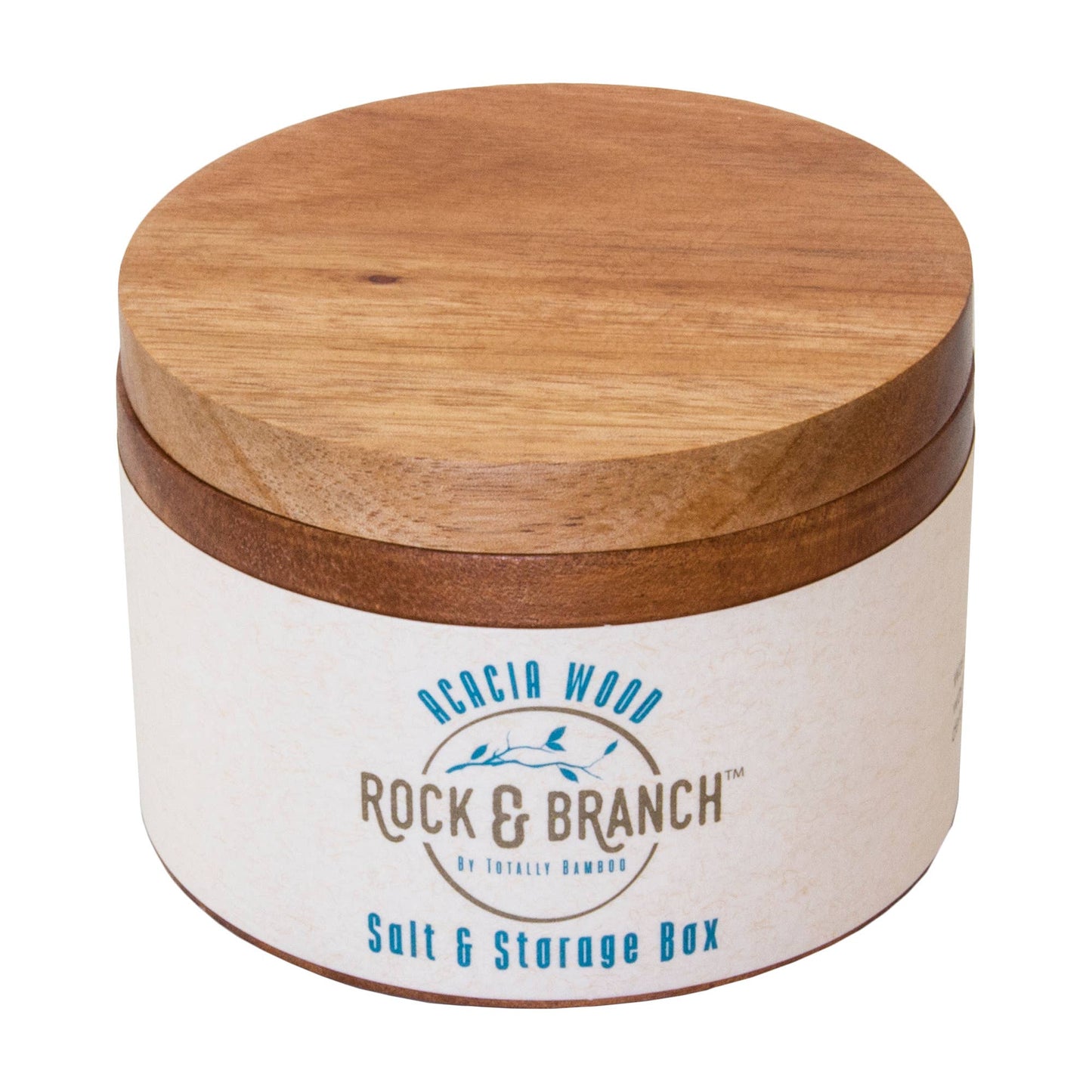 Acacia Salt Cellar with Swivel Lid