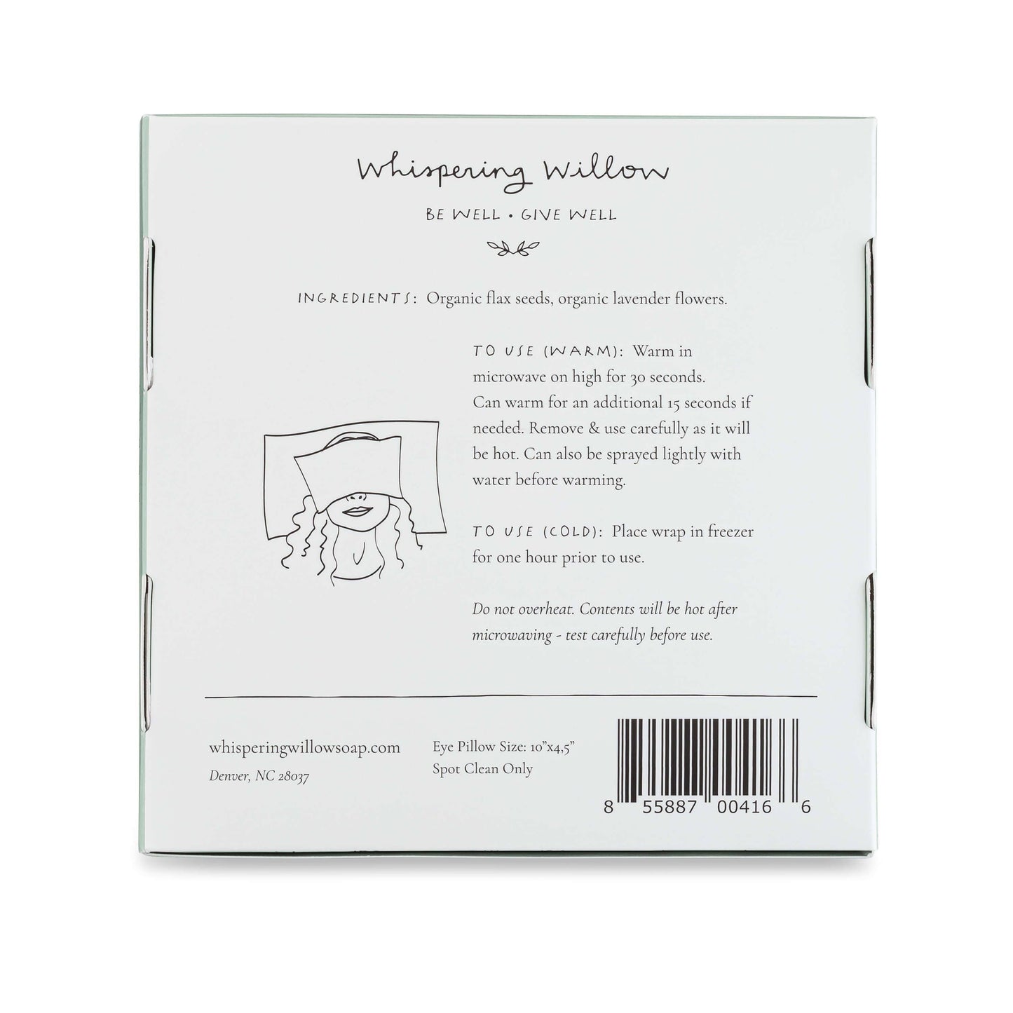 Lavender Weighted Eye Pillow -  Stone