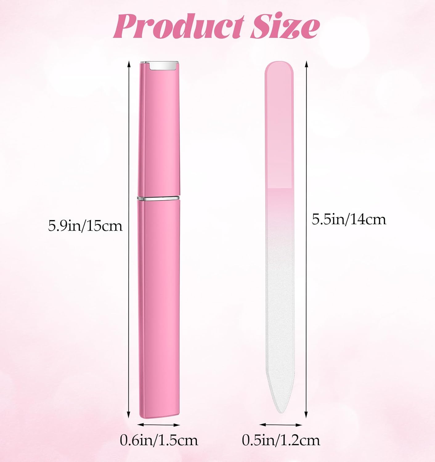 Glass Nail File with Protective Case