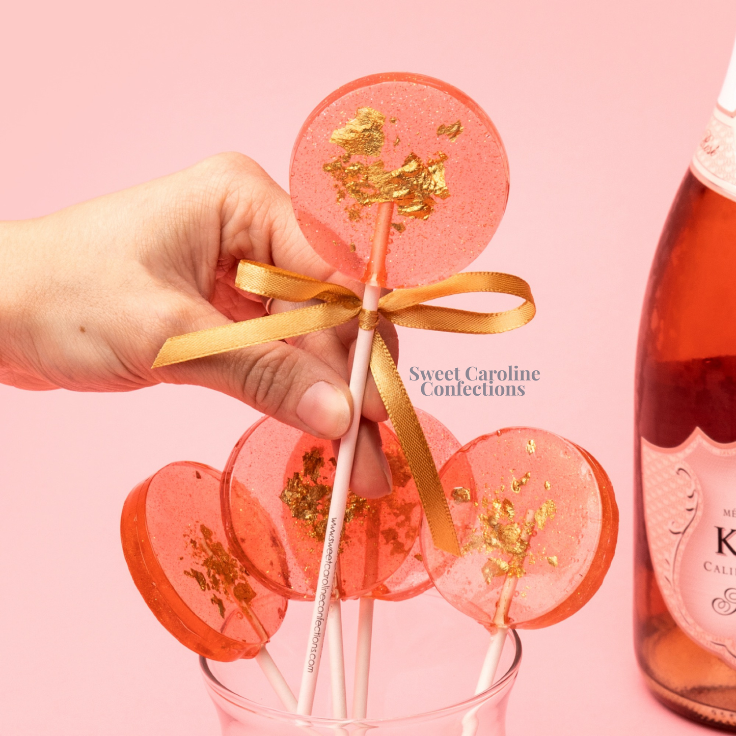 Rosé Wine Sparkle Lollipop - Rosé Wine Flavor,