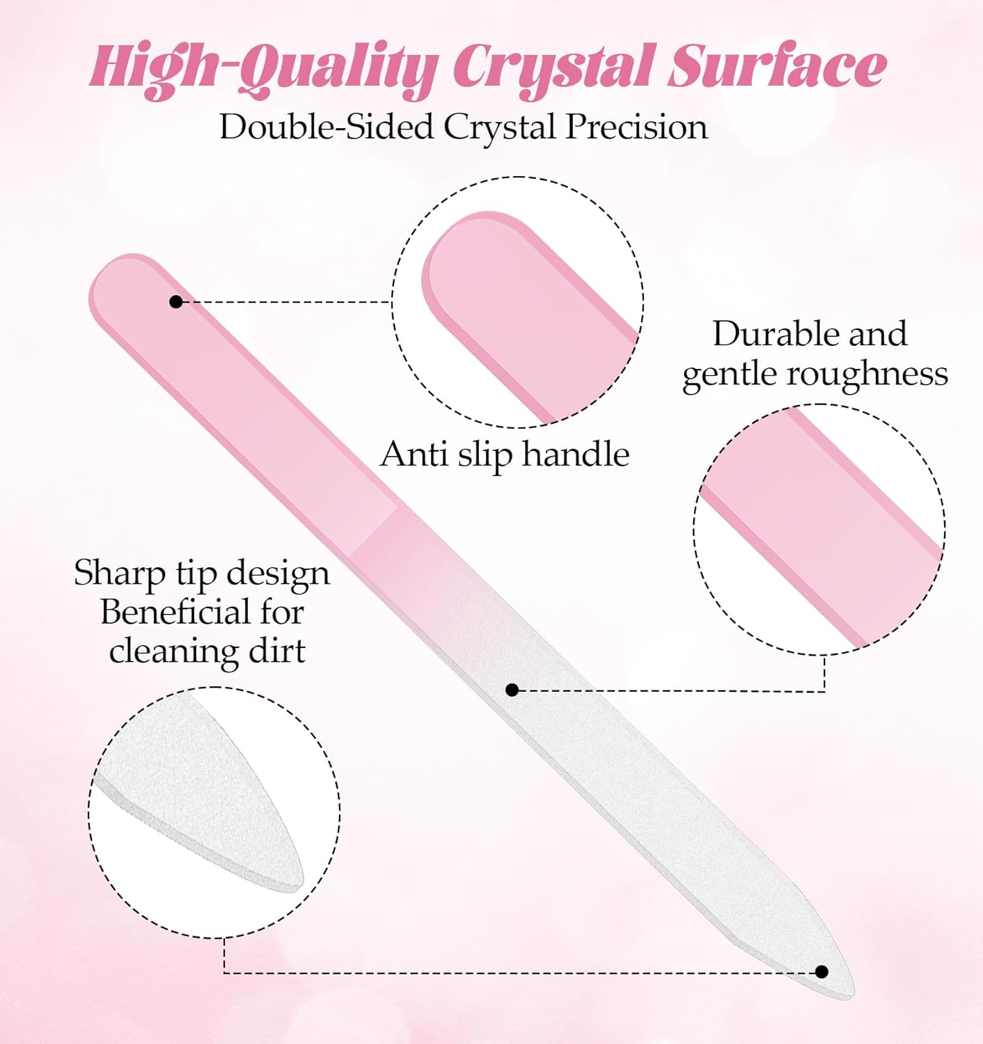 Glass Nail File with Protective Case