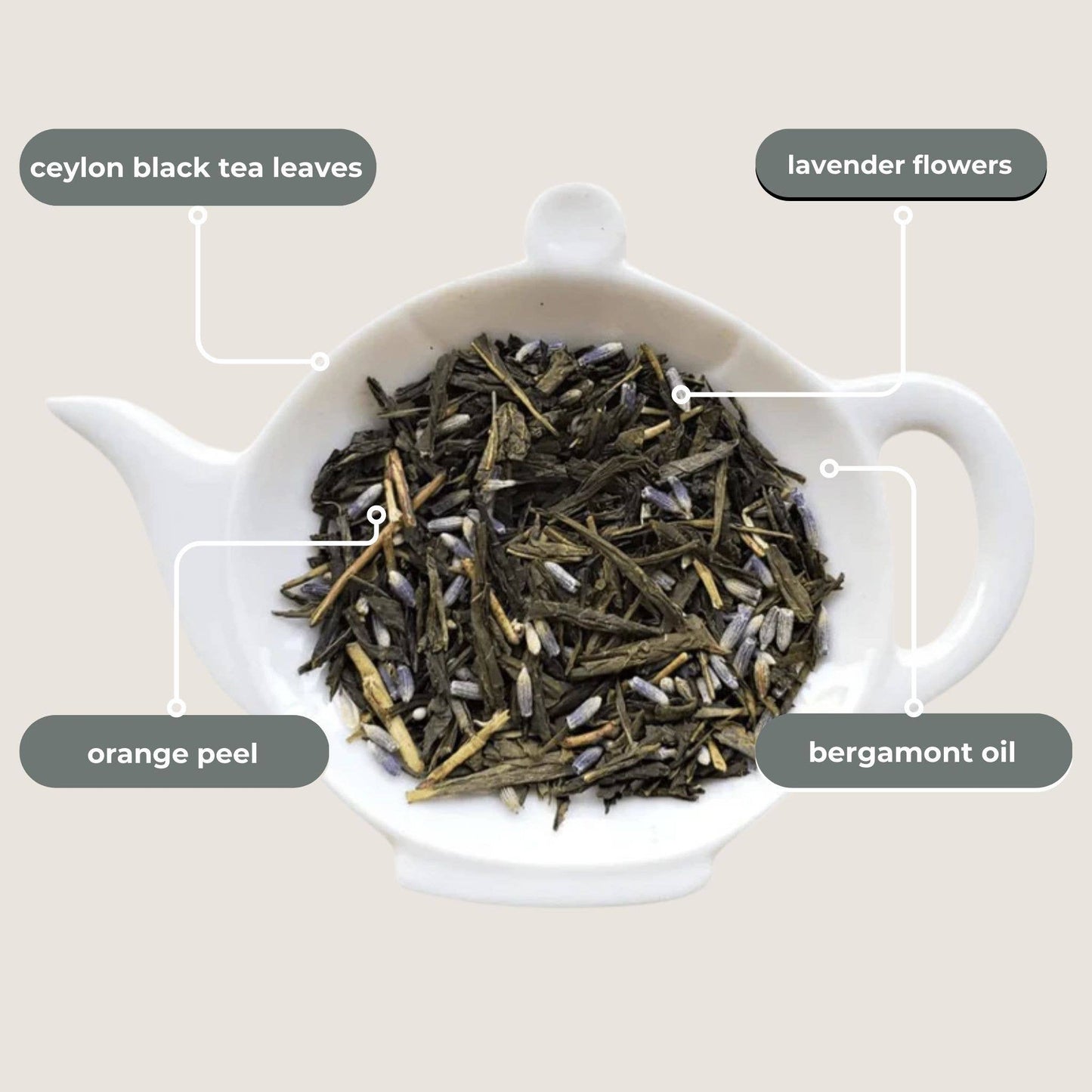 Herbal Mini Tea Tube -  Lavender Earl Grey