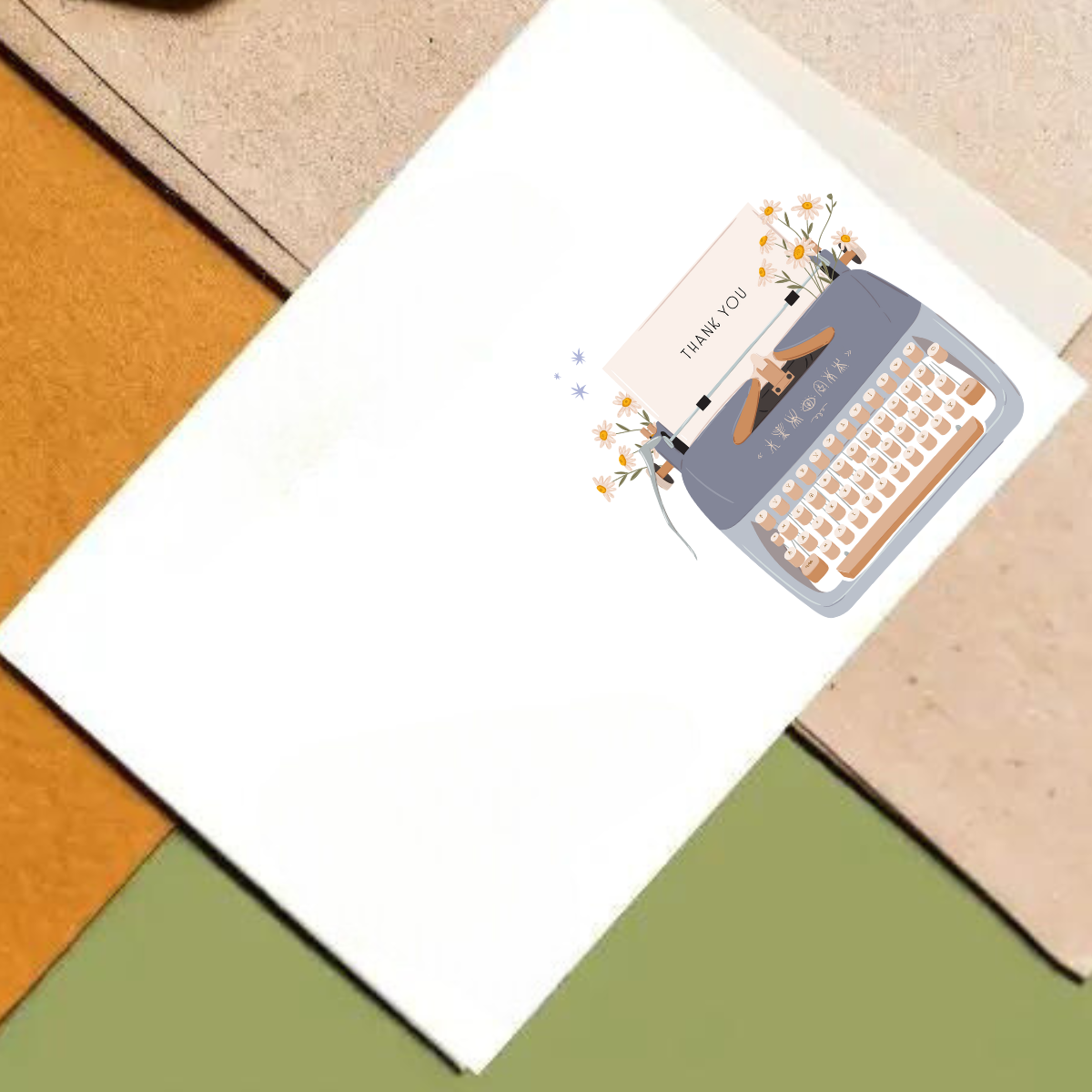 THANK YOU TYPEWRITER MINI CARD
