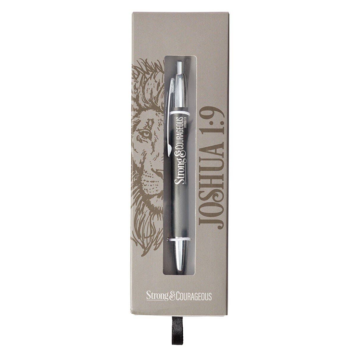 Strong & Courageous Gift Pen – Joshua 1:9