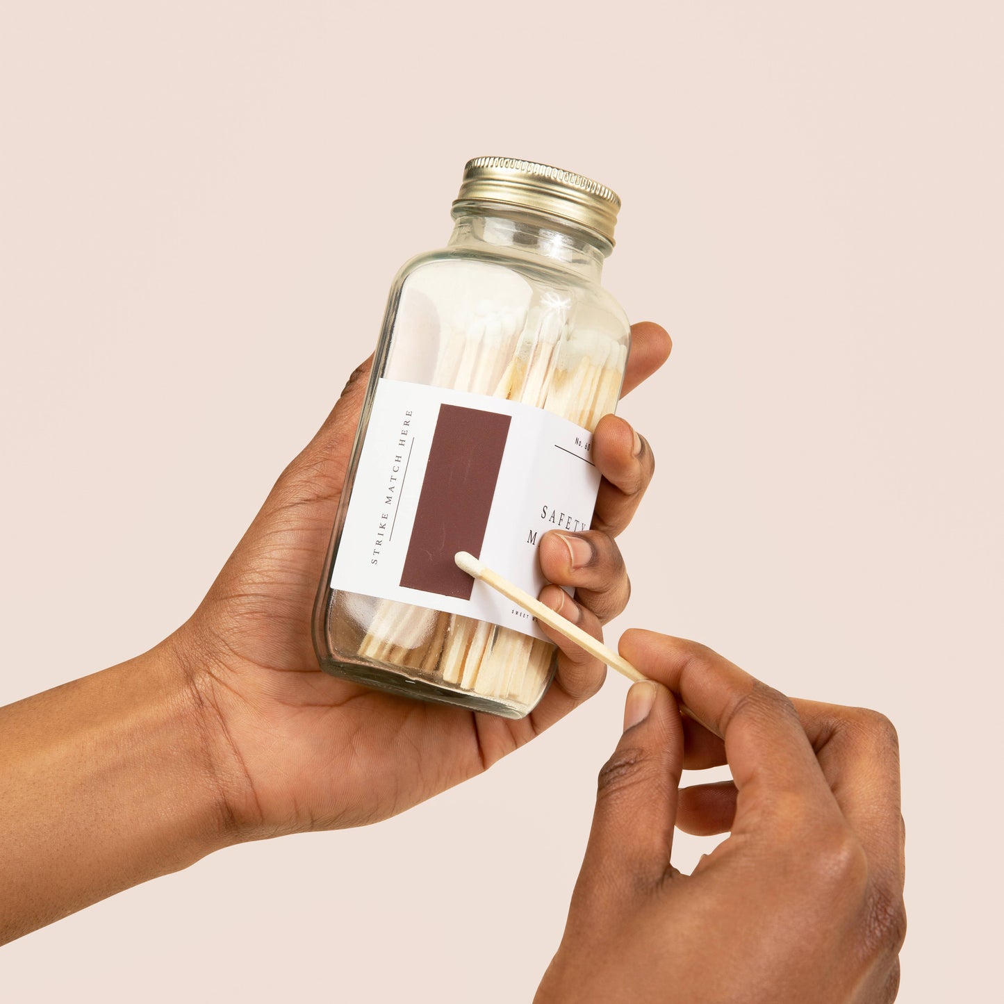 Luxury Safety Matches – White Tip (Glass Apothecary Jar)