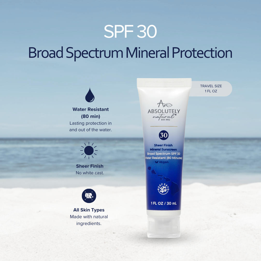 SPF 30 Mineral Sunscreen - Travel Size 1 oz