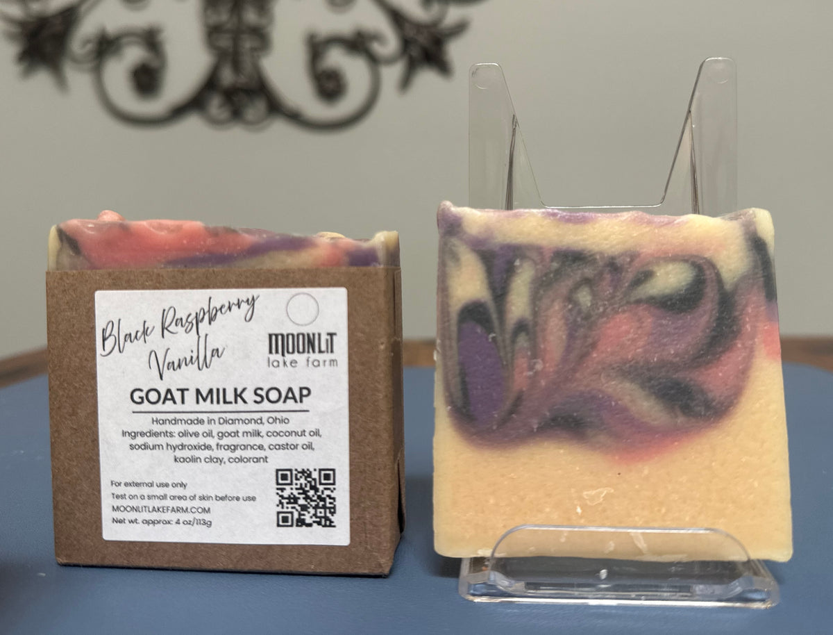 Moonlit Lake Farm Goat Milk Soap | Black Raspberry Vanilla
