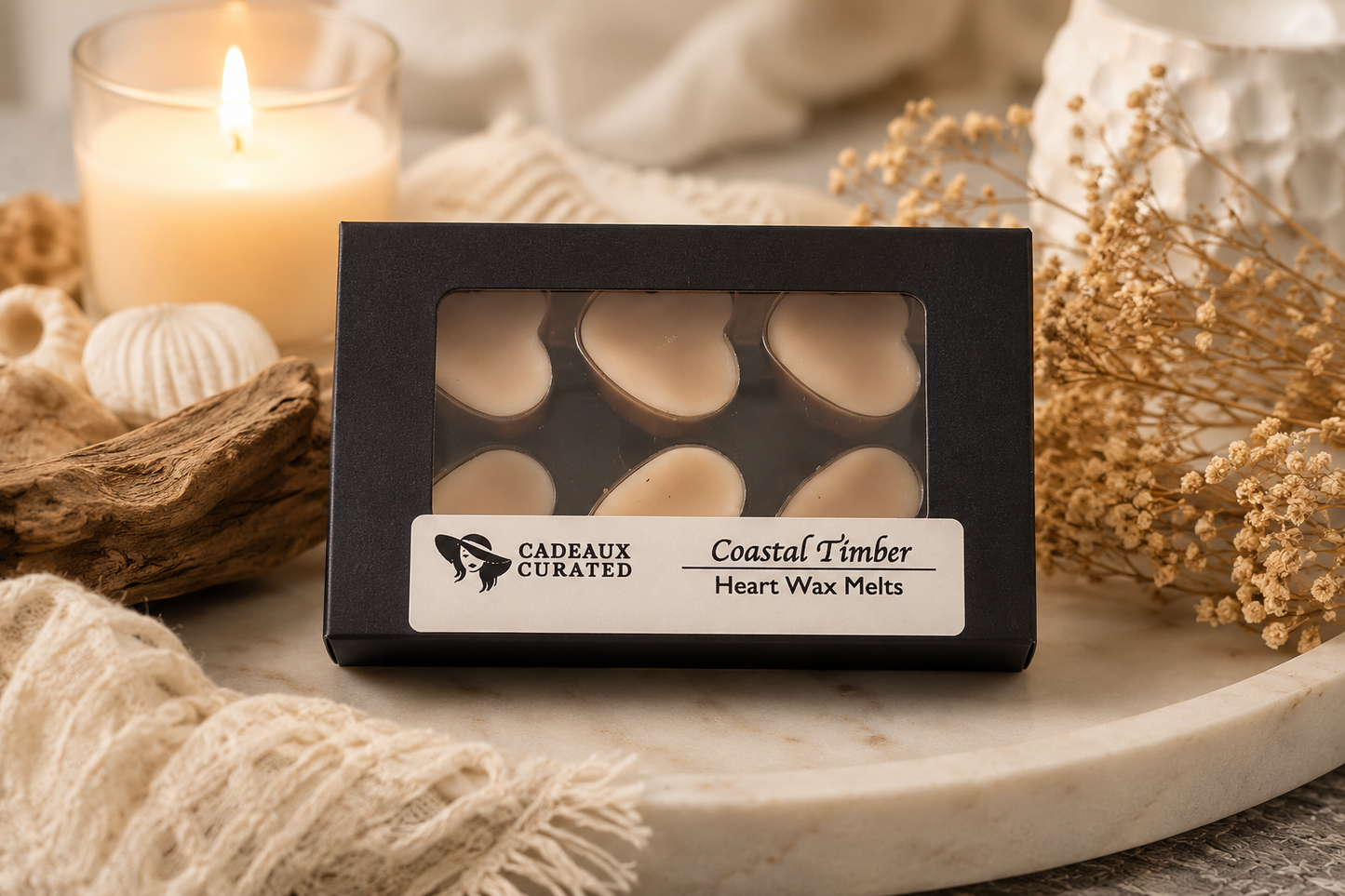 Heart Wax Melts- Coastal Timber