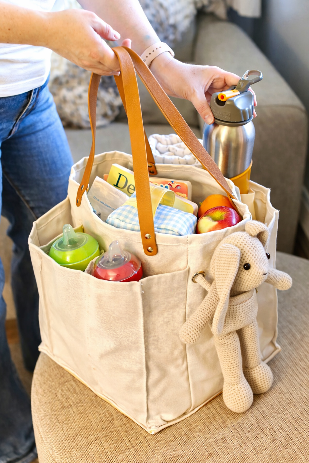Canvas Weekender Carryall Tote