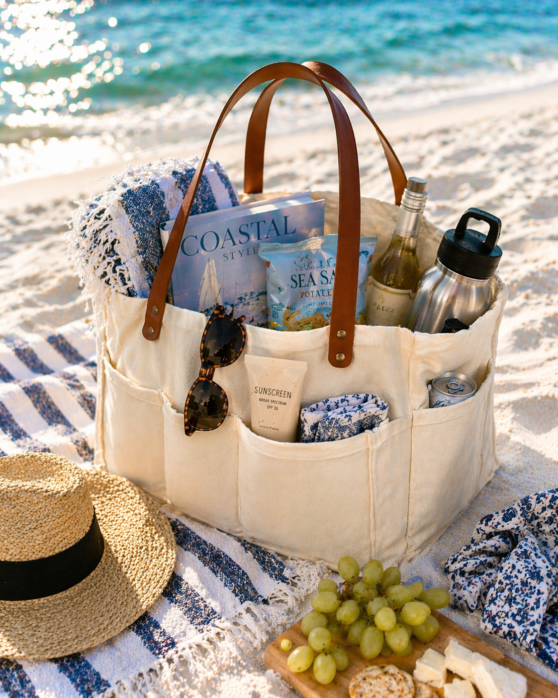 Canvas Weekender Carryall Tote