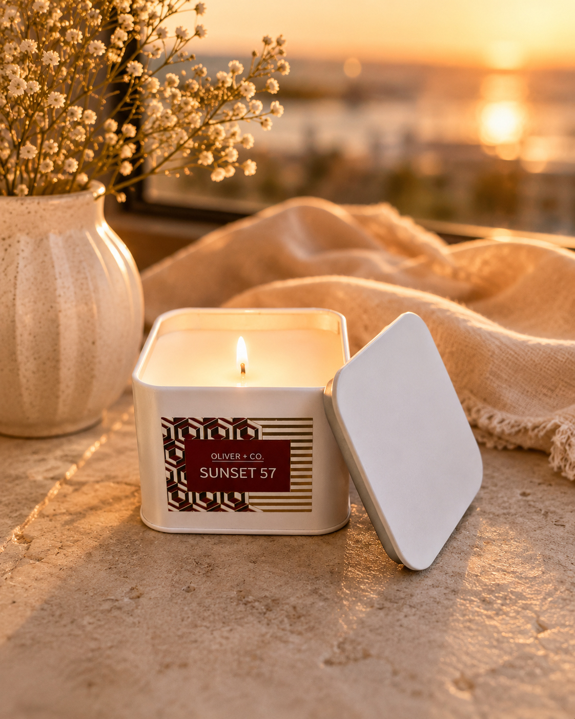 Oliver Fragrance Co. Sunset 57 Travel Companion Candle
