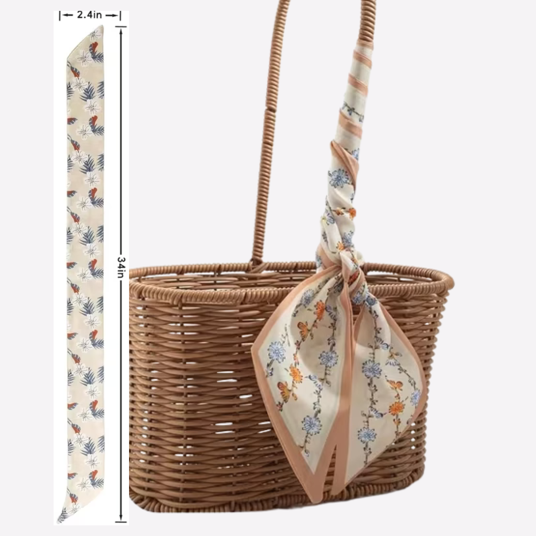 Printed Satin Purse & Tote Scarf