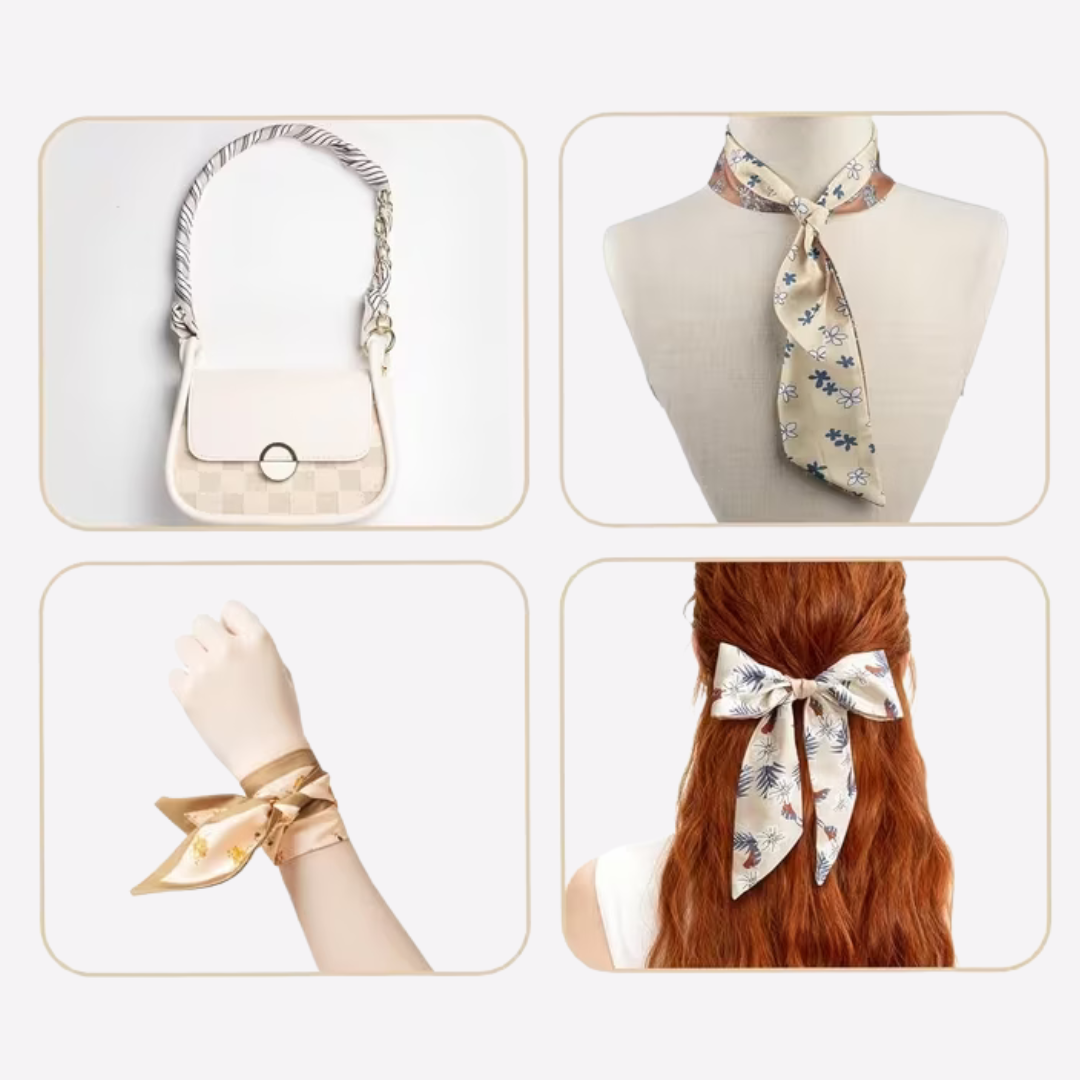 Printed Satin Purse & Tote Scarf