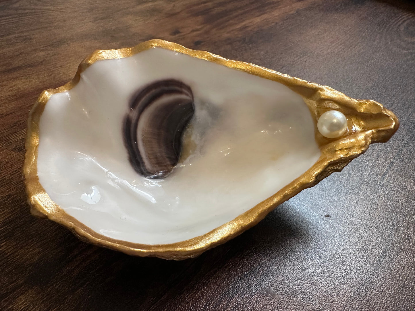 Handcrafted Oyster Shell Trinket Dish & Coastal Decor