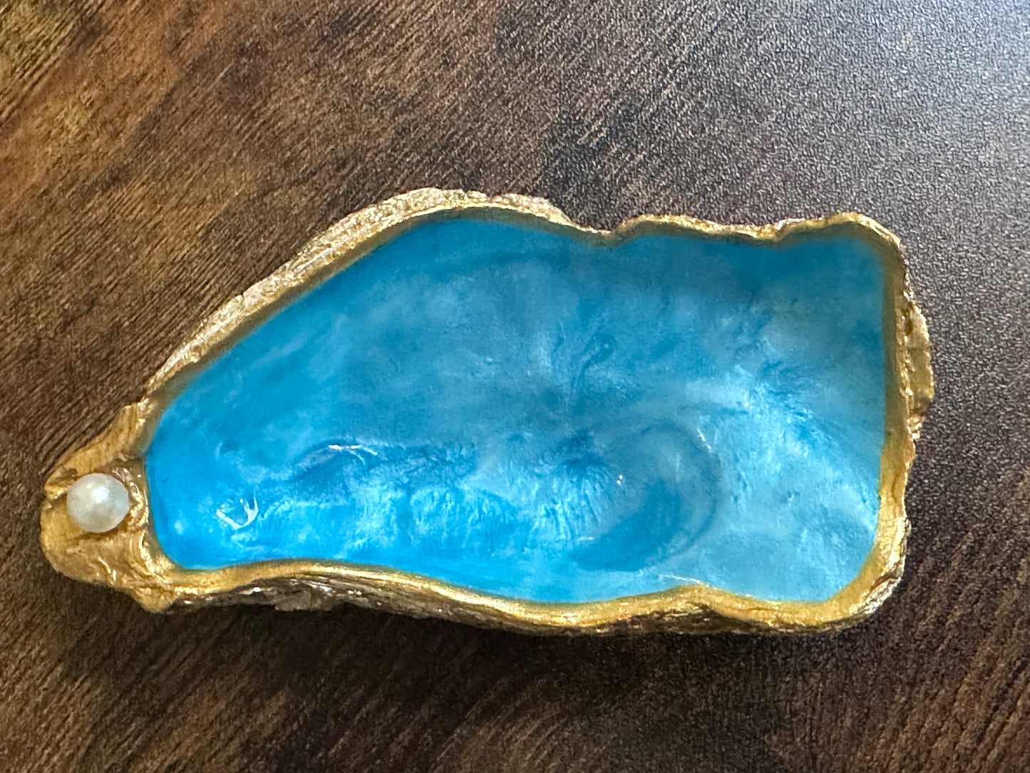 Handcrafted Oyster Shell Trinket Dish & Coastal Decor