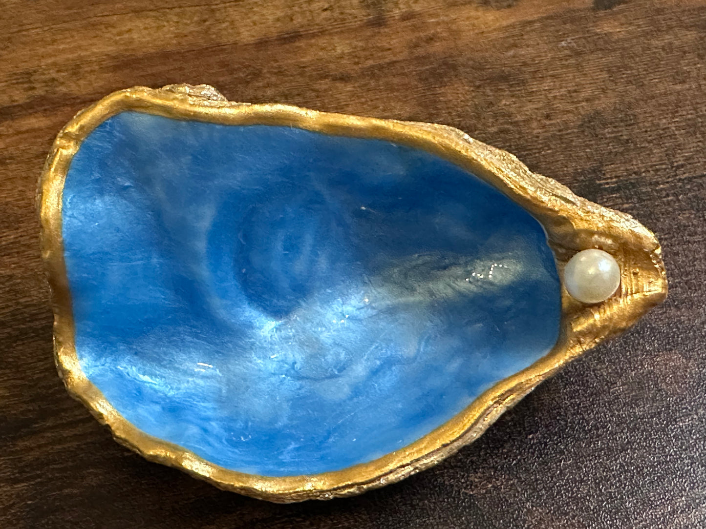 Handcrafted Oyster Shell Trinket Dish & Coastal Decor