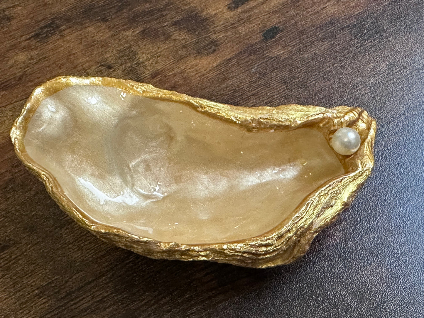 Handcrafted Oyster Shell Trinket Dish & Coastal Decor