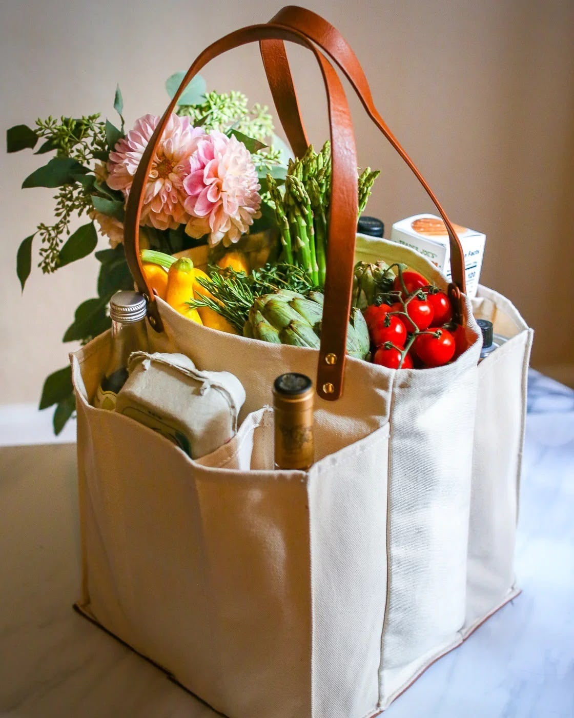 Canvas Weekender Carryall Tote