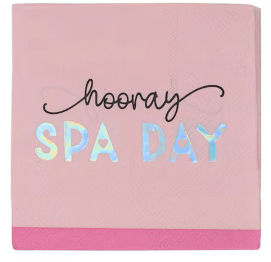 Hooray Spa Day Beverage Napkins