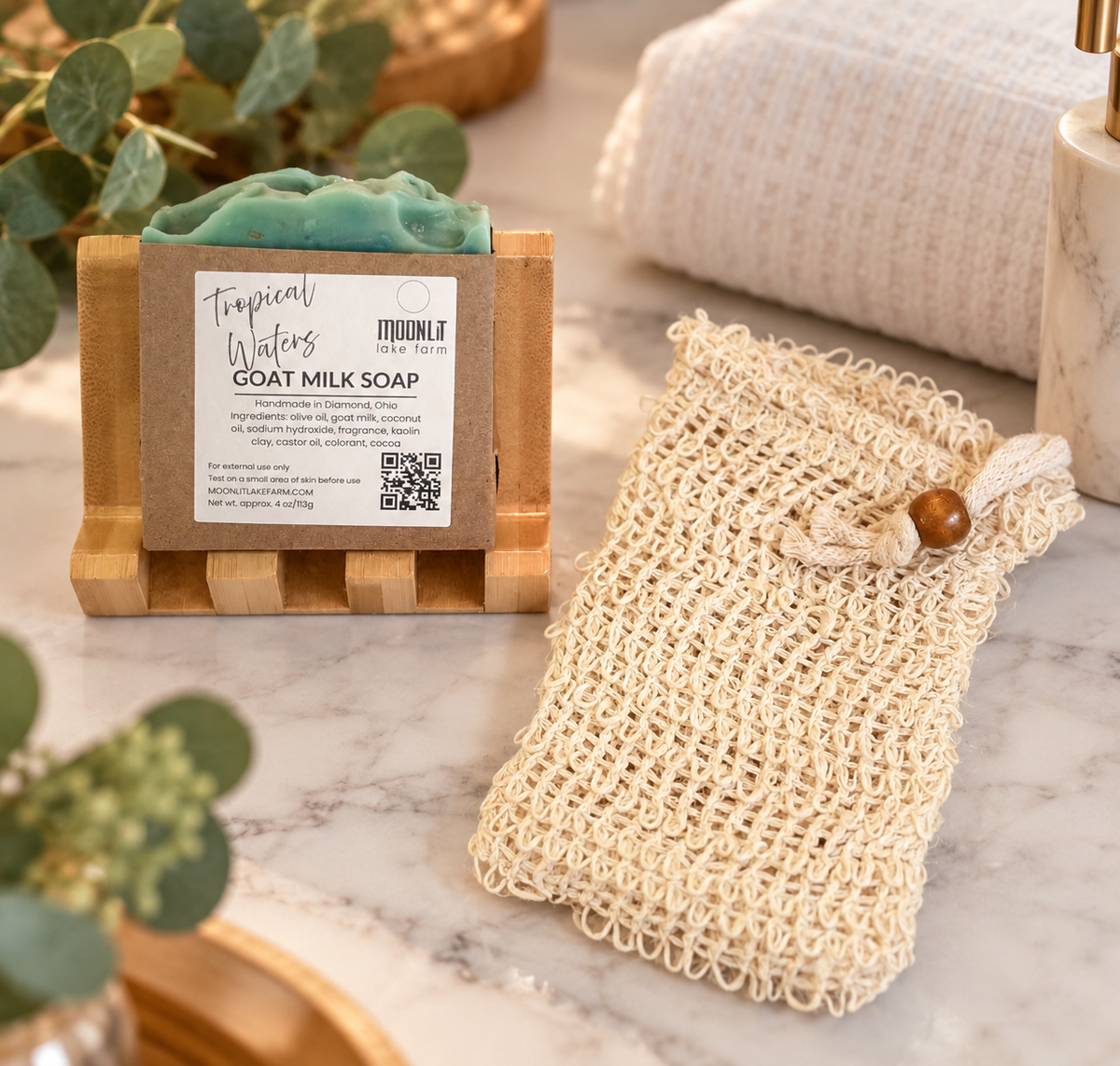 Natural Sisal Soap Saver Bag