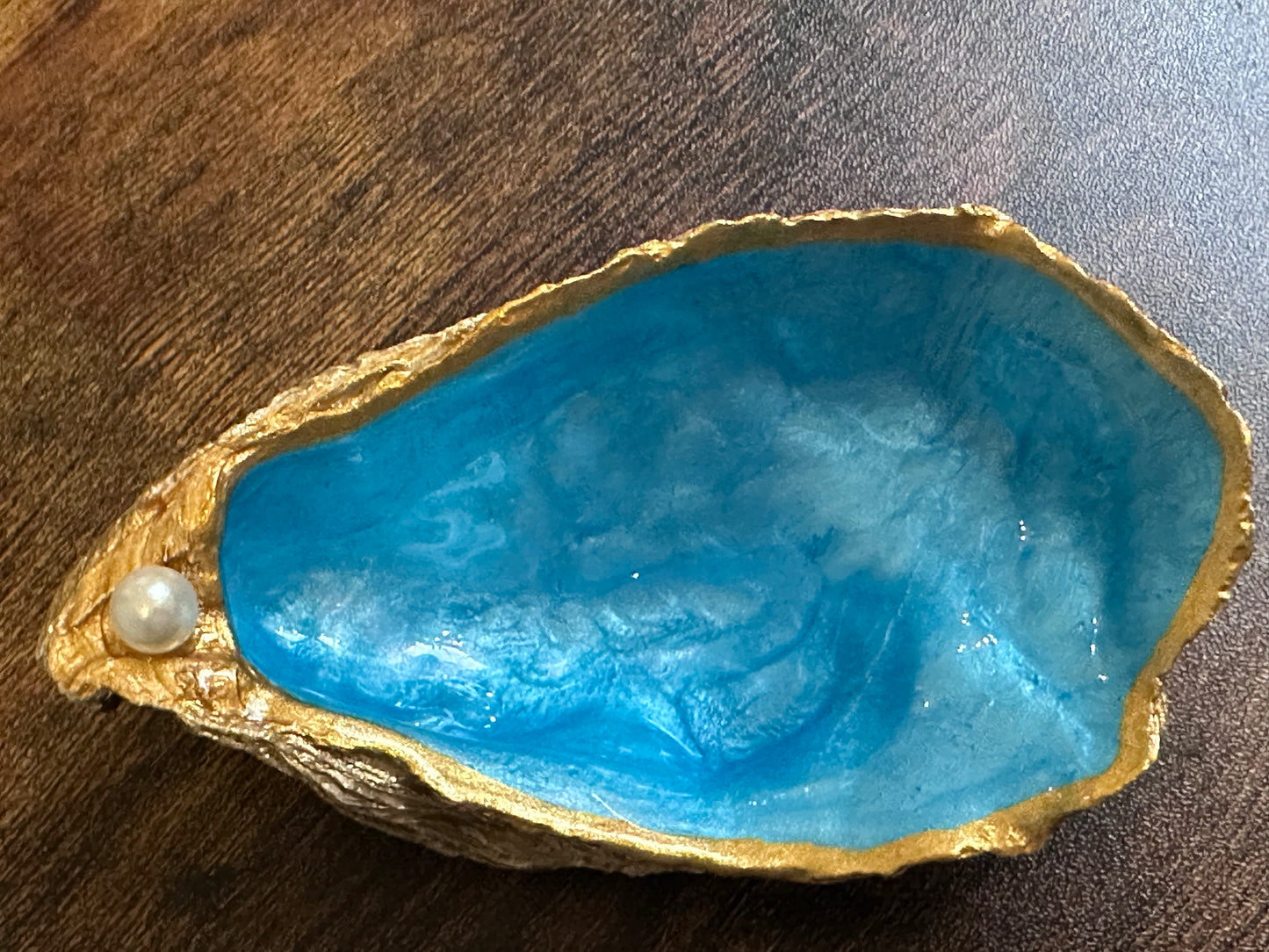 Handcrafted Oyster Shell Trinket Dish & Coastal Decor