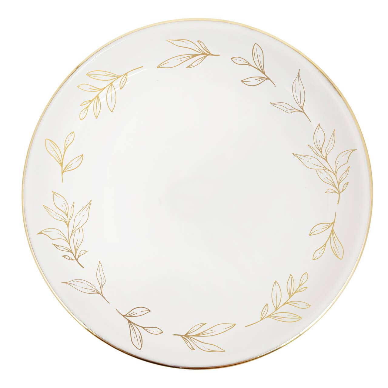 Gold Leaf Ceramic Trinket Dish
