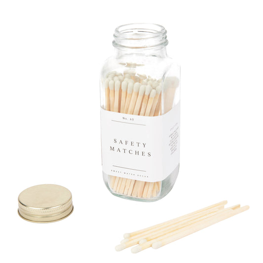 Luxury Safety Matches – White Tip (Glass Apothecary Jar)