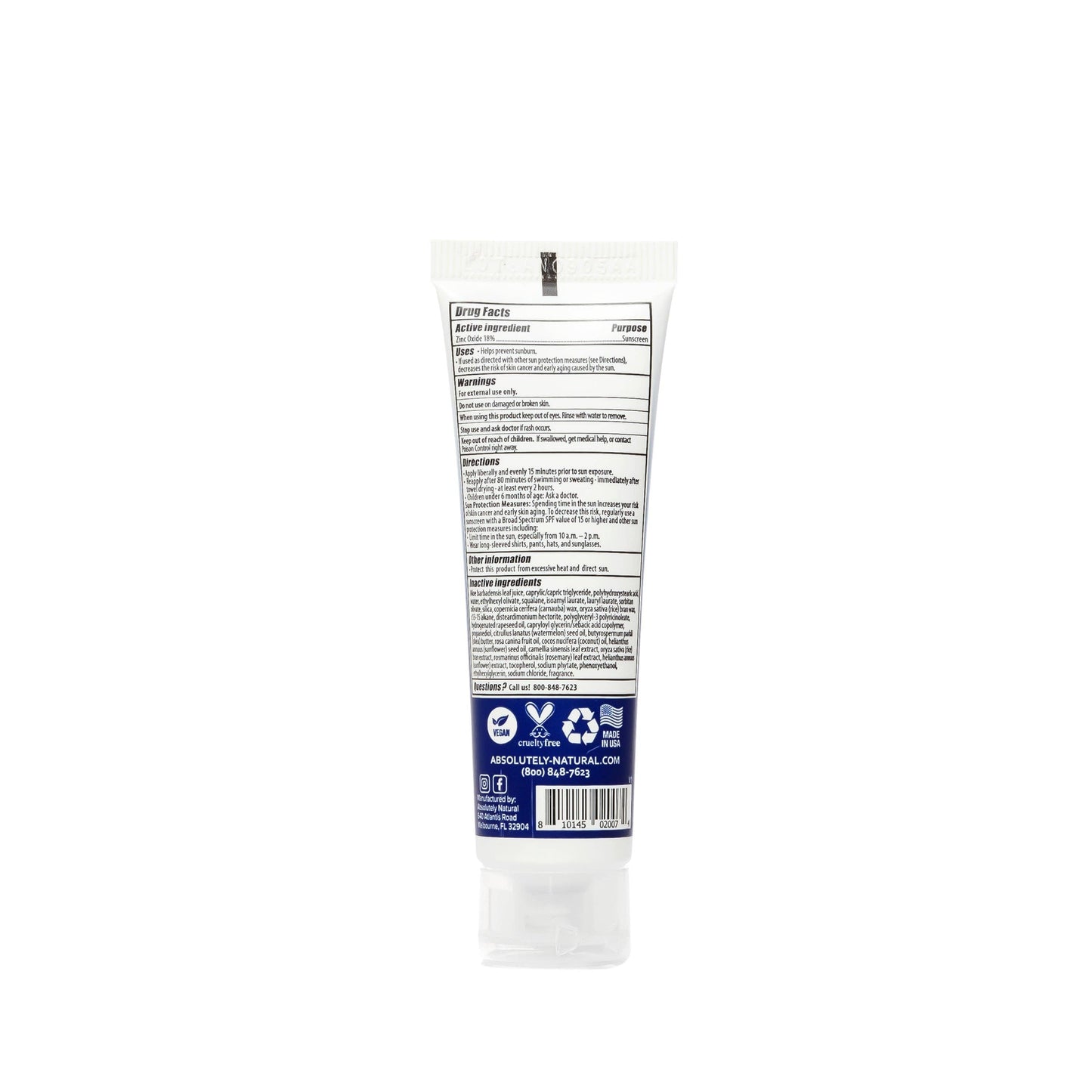SPF 30 Mineral Sunscreen - Travel Size 1 oz