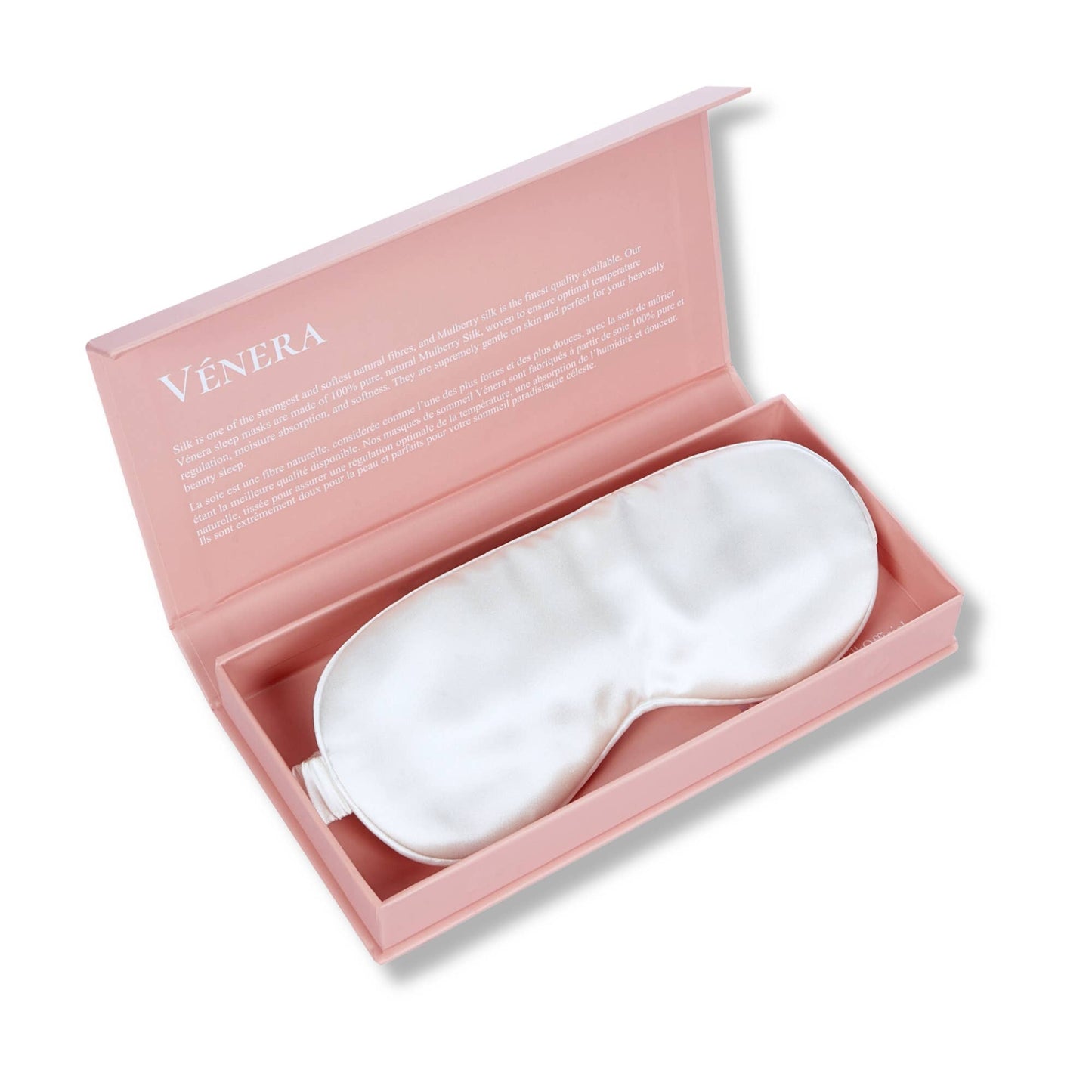 Silk Sleep Mask – 100% Mulberry Silk - White