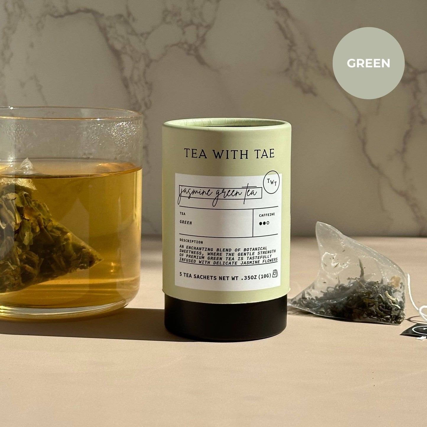 Herbal Mini Tea Tube - Jasmine Green Tea