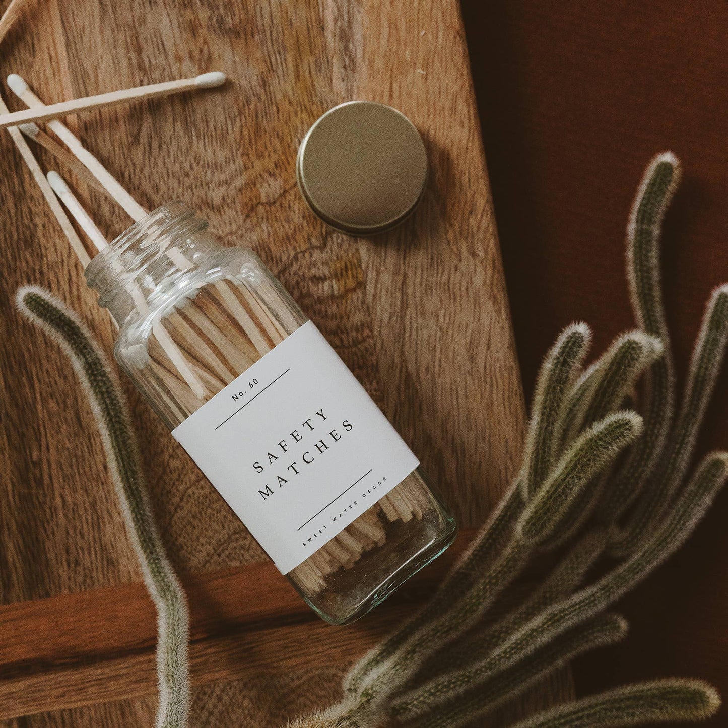 Luxury Safety Matches – White Tip (Glass Apothecary Jar)