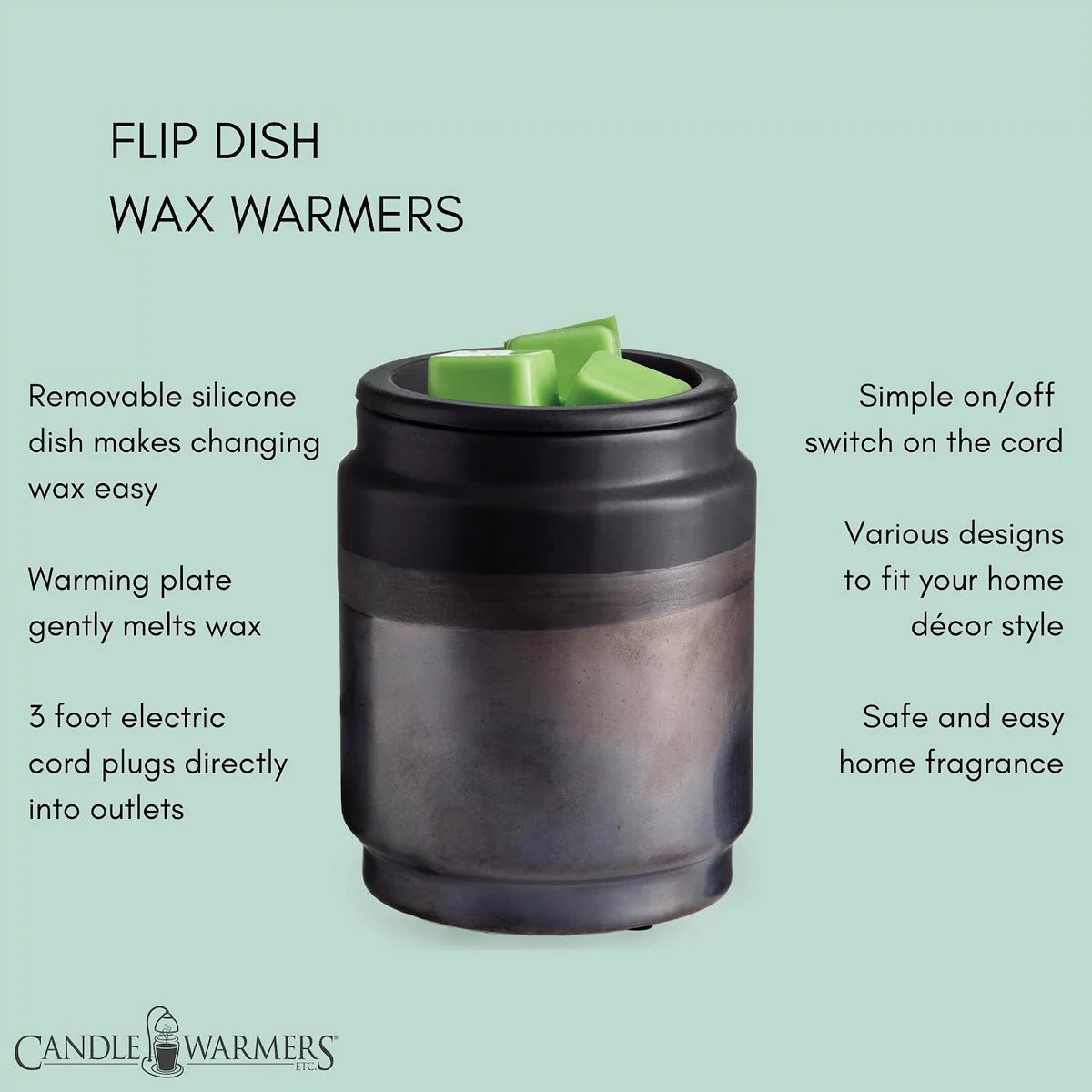Black Dipped Table Top Fragrance Warmer
